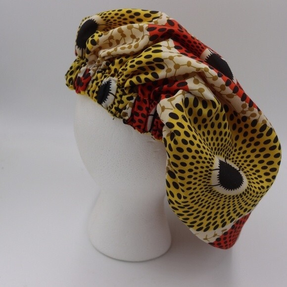 Vintage Slouchy Funky Retro Print Beret Hat - Picture 3 of 8